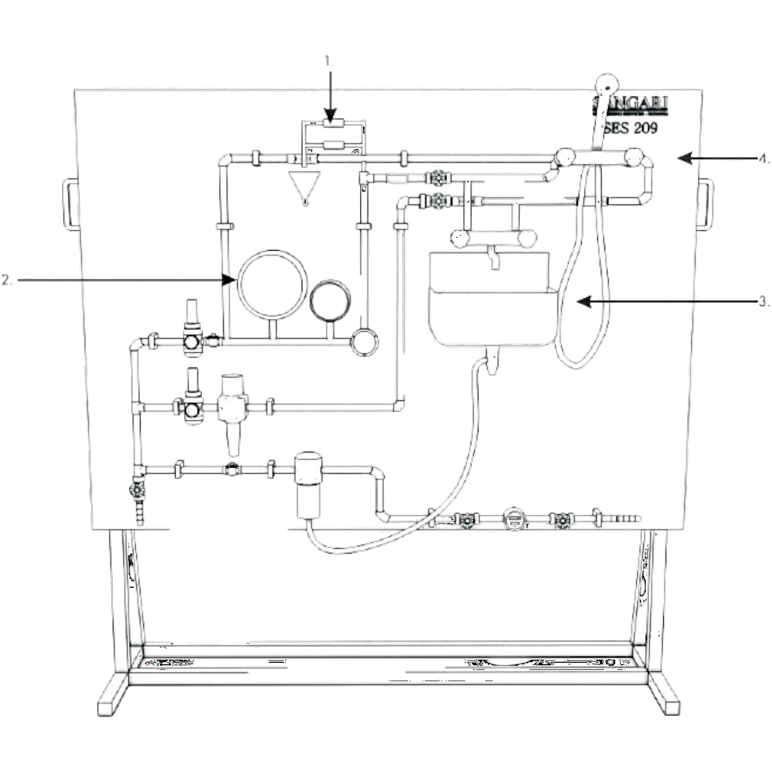 Schematic diagram of the FM569 apparatus
